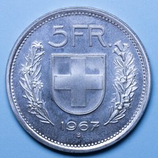 SVIZZERA 5 FRANCHI 1967 B FDC