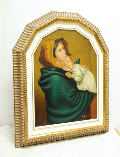 Tela olio madonna con - olio,