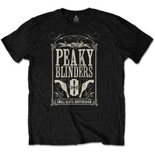 T-shirt uomo Peaky Blinders colonna sonora vestibilità slim media nera