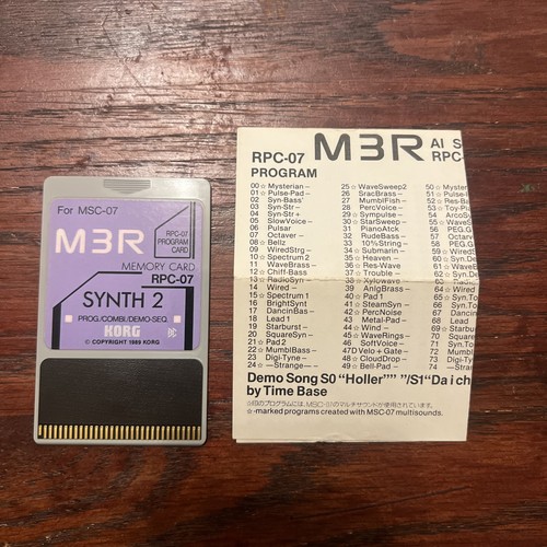 Korg m3r synth - m3r, scheda