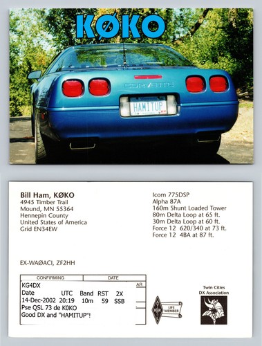 Ham radio qsl - radio, cartolina
