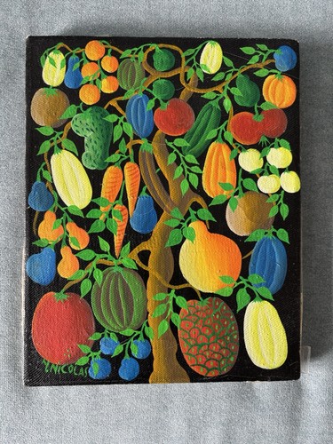Dipinto olio pittura naif