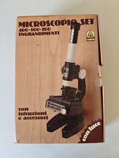 MICROSCOPIO GIOCATTOLO VINTAGE 300 INGRANDIMENTI ANNI '80 To-Mac