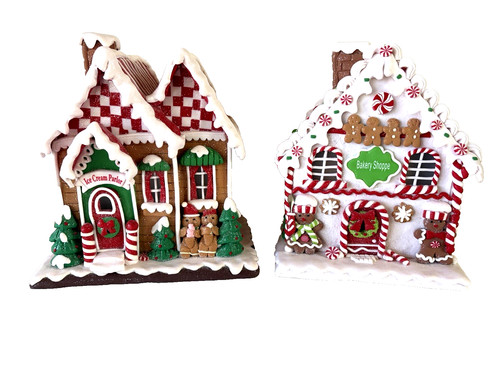 Lighted gingerbread ice - gingerbread, cream