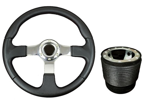 Kit volante sportivo cromo - volante,