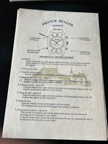 Franck muller manuale - franck,