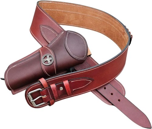 Gun holster belt - gun, leather