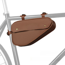 Borsa triangolare in pelle vintage per deposito attrezzatura mountain bike ciclismo