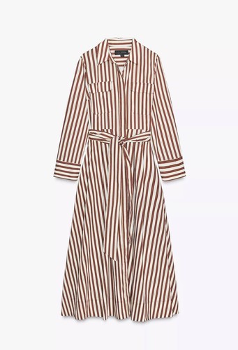 Vestito camicia righe - vestito, zara