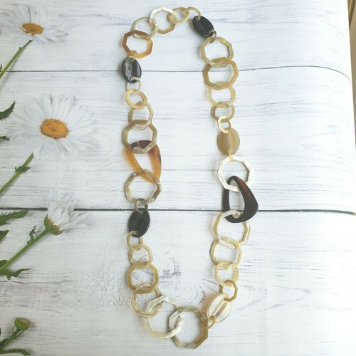 Collana corno naturale - collana,