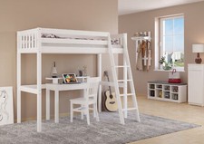 Letto a soppalco in pino