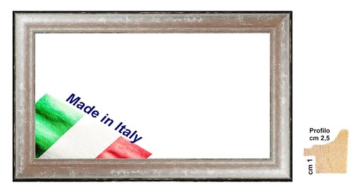Cornice argento nera - cornice, in