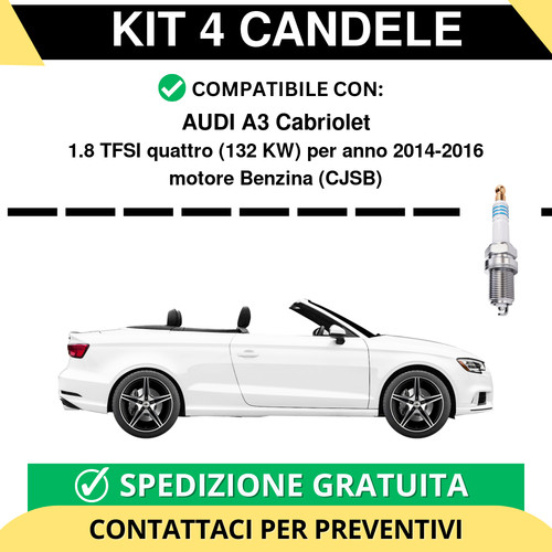 Kit candele per audi a3 - 4,