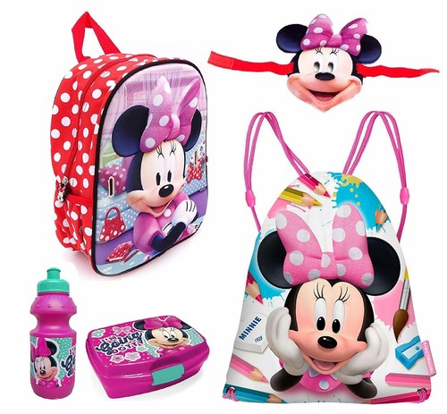Set zainetto scuola minnie - set,