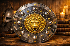 Scudo testa di leone medievale