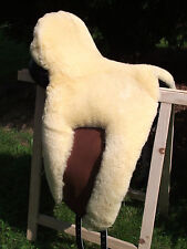 Universale Zalea Rivestimento Sella Dressage Sedile Vera Pelliccia Agnello - per