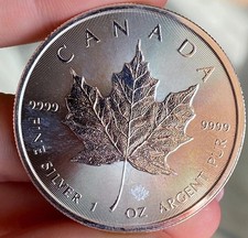 1 ONCIA OZ 2015 CANADA ARGENTO SILVER PURO 999 FONDI A SPECCHIO UNC