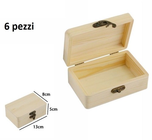Set scatoline legno - 6, in