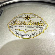 Tamburo rullante TAMA Starclassic Maple Shell argento scintillante 14"x5,5" Made in Japan