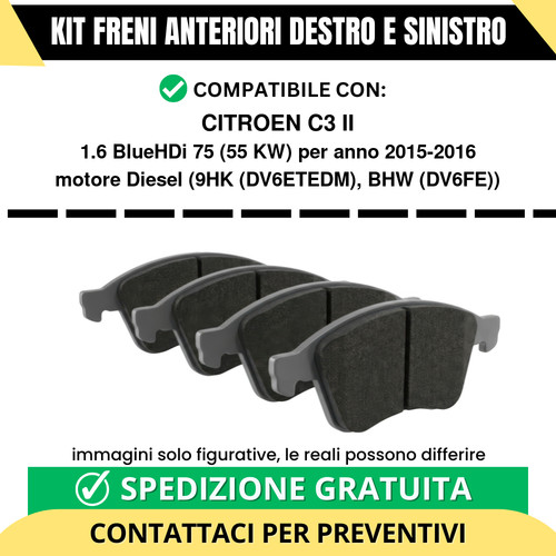 Pastiglie freno anteriori - pastiglie, per