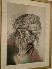 Quadro Gesù Lamina d'Argento