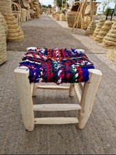 Sgabello in legno marocchino