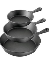 Set 3x padelle in ghisa nuove