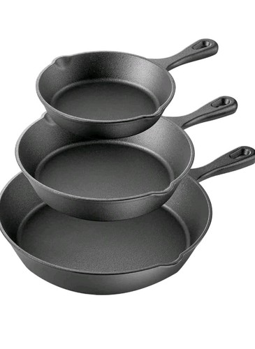 Set padelle ghisa - set, 3x