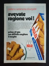 Pubblicita'Advertising Werbung Originale Vintage IGLO Surgelati Pesce 1969(A9)