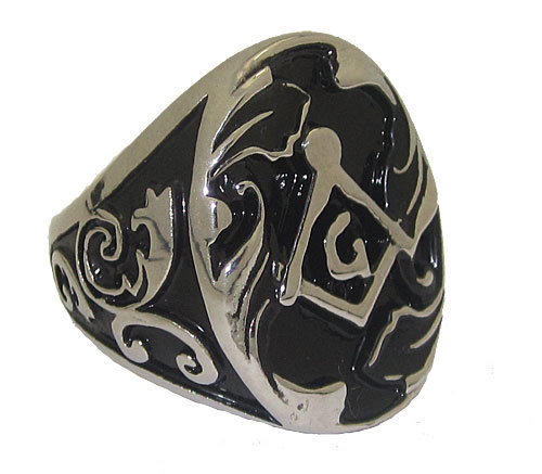 Massonico anello nero - anello,