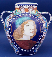 Riccardo Gatti per CCM Faventia Ars Faenza Vaso neorinascimentale ceramica 1900