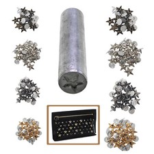 Borchie Stella Forma Con Mano Strumento 50pcs Ottone Rivetti per Pelle Denim Fai