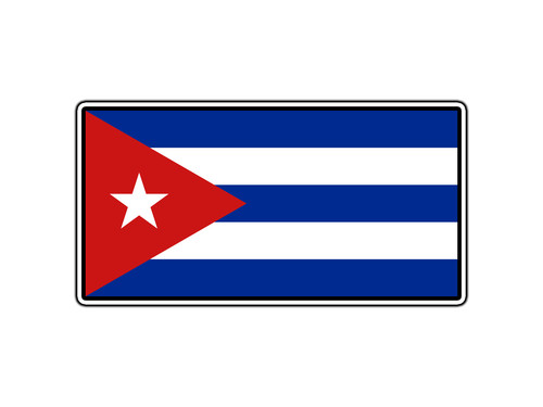 Adesivo bandiera cuba mondo - adesivo,