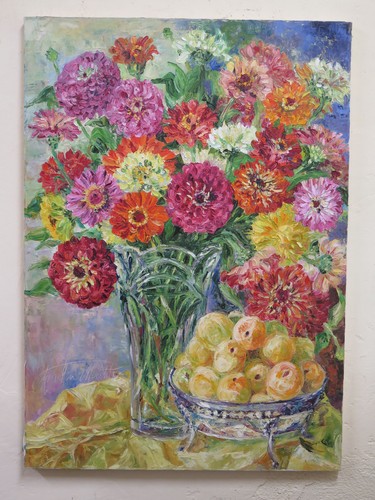Quadro natura morta floreale - morta,