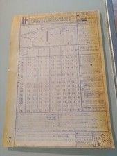 ISOTTA FRASCHINI , 1947 ,disegno tecnico  originale Copia da lucido  1947