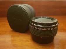 ⭐ Obiettivo fotocamera reflex vintage HOYA 2x teleconvertitore automatico + fotografia pellicola POUCH ⭐