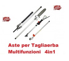 Tagliaerba 4in1 Aste Multifunzione Troncarami Tagliasiepe Motosega senza motore