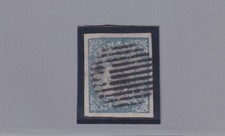 Norvegia 1855:  stemma con leone rampante 4sk. azzurro (N°1) SPL. (458/s26)