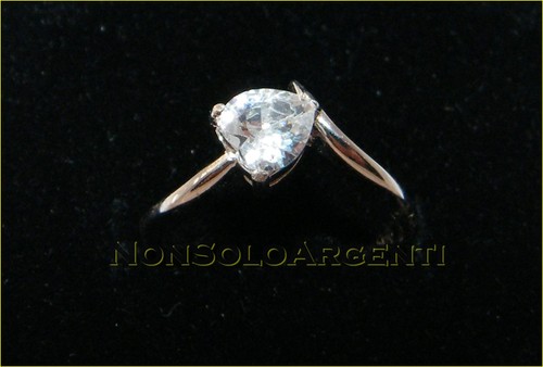 Anello solitario argento 925 - solitario,