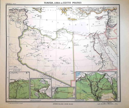 Carta geografica antica - , libia
