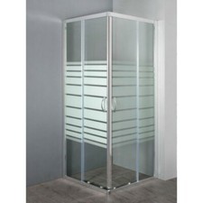 Box Doccia Serigrafato 6mm Anta Scorrevole Rettangolare Quadrato Cristallo Vetro