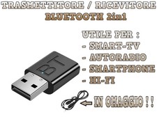 Bluetooth per TV AUTORADIO PC TELEFONO  2in1 ricevitore cuffie auricolari 🇮🇹