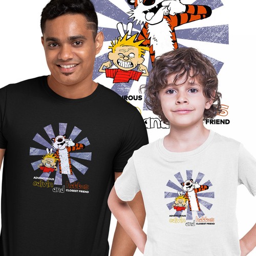 Shirt calvin and hobbes - and,