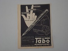 advertising Pubblicità 1943 PENNA STILOGRAFICA TABO TRASPARENTE