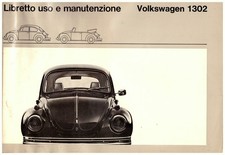 Volkswagen MAGGIOLINO 1302 BERLINA e CABRIOLET  - USO E MANUTENZIONE - ORIGINALE