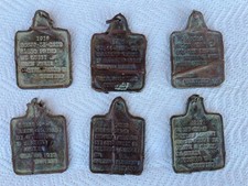 Lotto 6 Piastrini Militari Mod. 1932 – Seconda Guerra Mondiale – Rari Originali