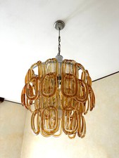 LAMPADA LAMPADARIO VETRO a ganci Murano Vintage Glass Lamp hooks chandelier
