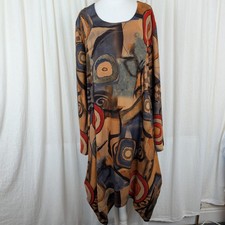 Abito midi Bella blu stampa