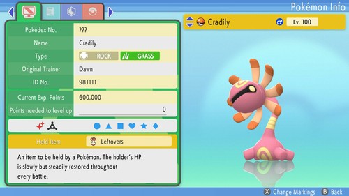 Shiny cradily 6ivs pokemon - cradily,