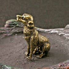 Solid Brass Dog Figurine Small